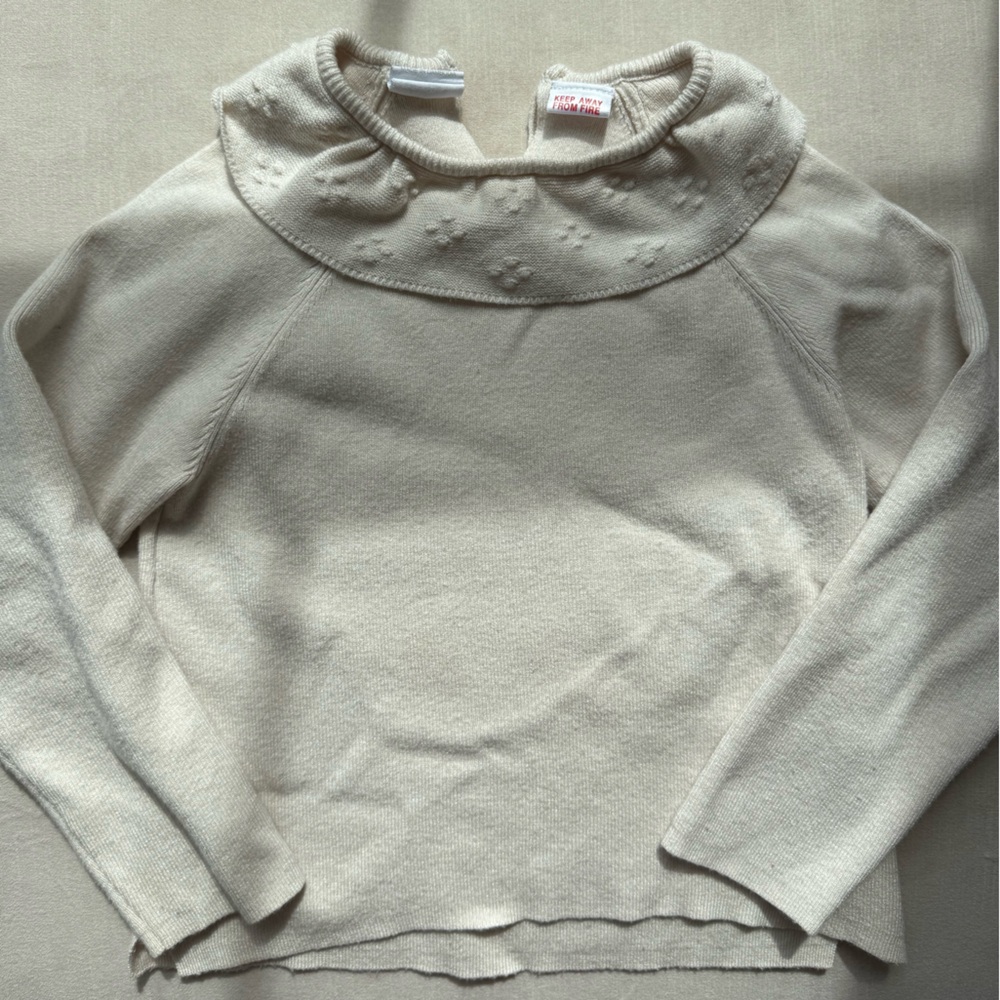 Zara Girls Cream Women's Sweater 4-5